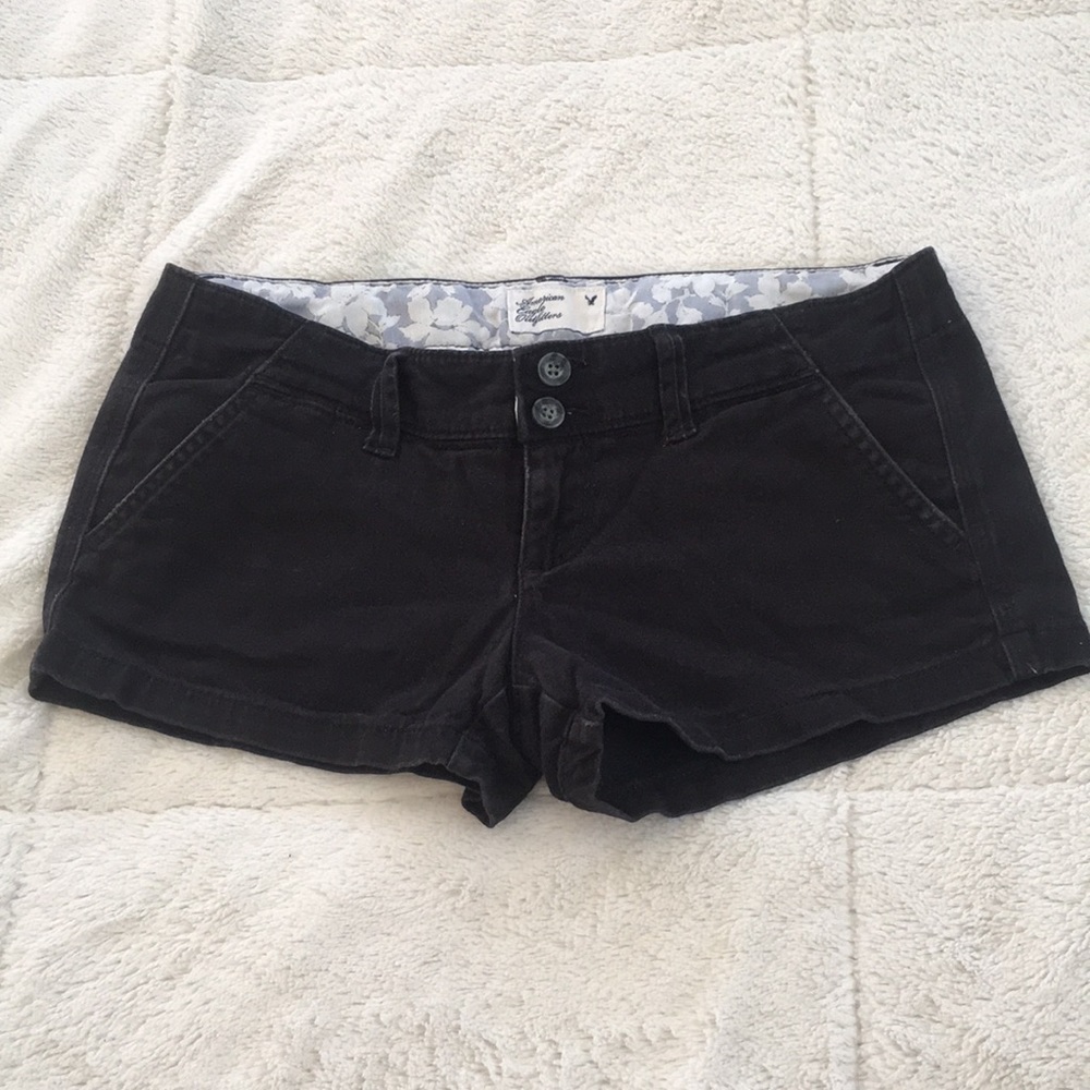 American Eagle Stretch Shorts Black and Khaki